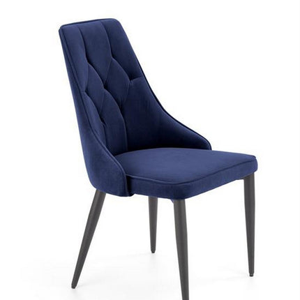 Scaun K365, stofa catifelata albastru inchis - Bluvel 86, 52x57x90 cm