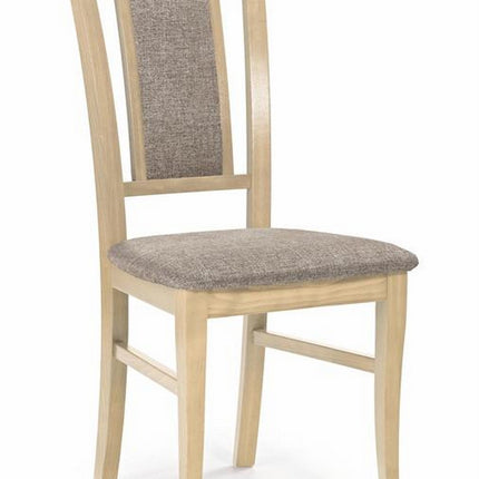 Scaun Konrad, gri/stejar sonoma, stofa clasica/lemn de fag, 46x57x96 cm