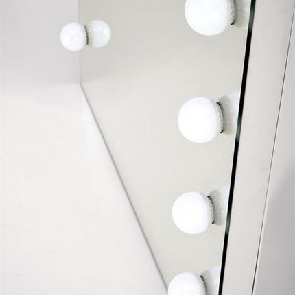 Oglinda PEARL, argintiu, cu iluminare LED, 87x170 cm