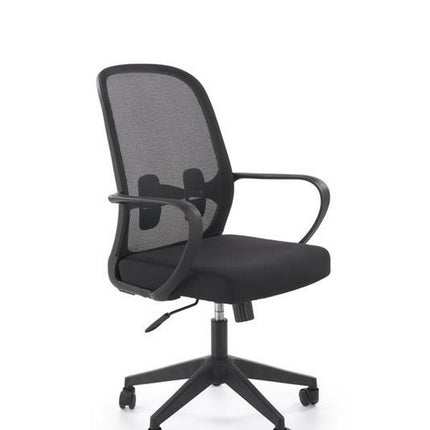 Scaun birou ORCANO, negru, stofa clasica/plastic, 62x65x101/111 cm