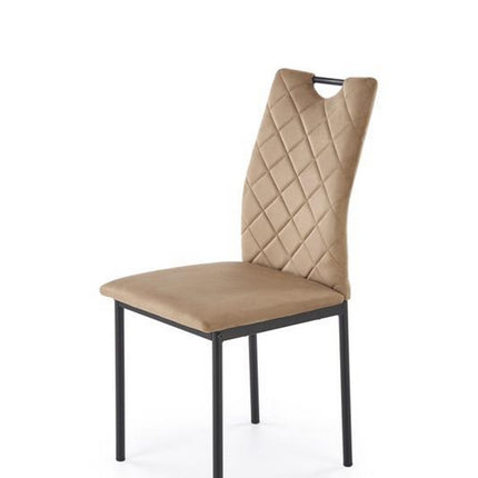 Scaun K577, bej - HLR 11, stofa catifelata/otel, 43x53x93 cm