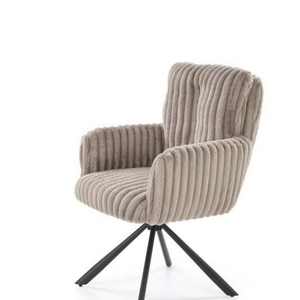 Scaun K572, gri - Vito 07, blana articiala/otel, 62x68x93 cm