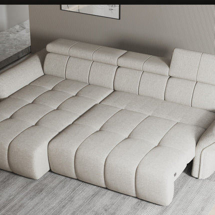 Coltar ENZO S, personalizabil, cu lada depozitare si reglaj electric, 282x177x107 cm