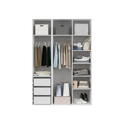 Dulap FLEX, alb, PAL, cu 3 usi, 150x66x218 cm