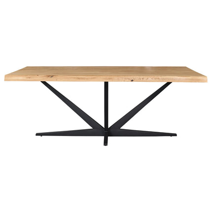 Masa CITY LINE, stejar/negru, lemn/metal, 200x80x75 cm