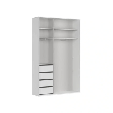 Dulap FLEX, alb, PAL, cu 2 usi, 150x45x240 cm