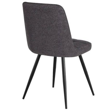 Scaun SUN, gri inchis/negru, stofa clasica/metal, 46x56x86 cm