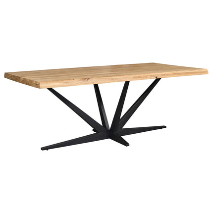 Masa CITY LINE, stejar/negru, lemn/metal, 200x80x75 cm