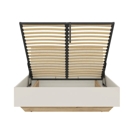 Pat GLAMOUR 160x200, casmir/stejar, PAL, cu somiera