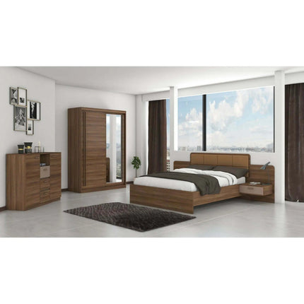 Dulap EFFECT, stejar columbia, PAL, cu 2 usi, 150x59x215 cm