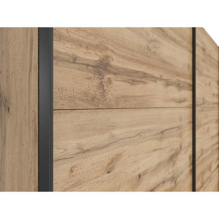 Dressing TETRIX, stejar wotan, PAL, cu 2 usi, 220x60x196 cm