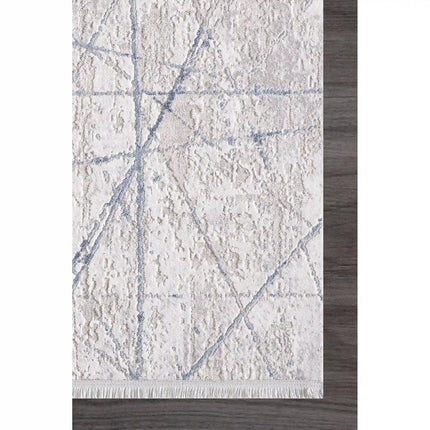 Covor ROMANTIK 02429B, 160x230 cm, forma dreptunghiulara, acril, gri/albastru