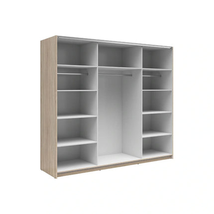 Dressing TETRIX, stejar sonoma, PAL, cu 2 usi, 220x60x196 cm