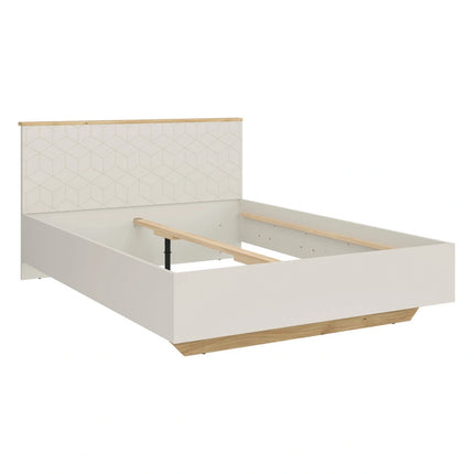 Cadru pat GLAMOUR A 160x200, casmir/stejar, PAL