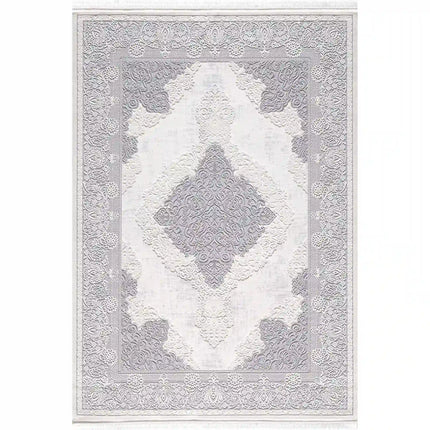 Covor VANESSA 06152A, 80x150 cm, forma dreptunghiulara, acril/poliester, gri/crem