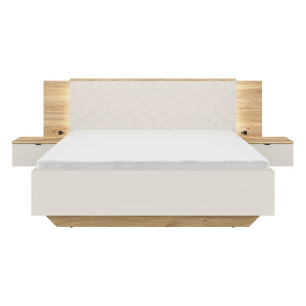 Cadru pat GLAMOUR A 160x200, casmir/stejar, PAL