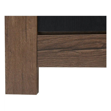 Comoda TV BALIN, stejar/negru, PAL, 140x45x61 cm