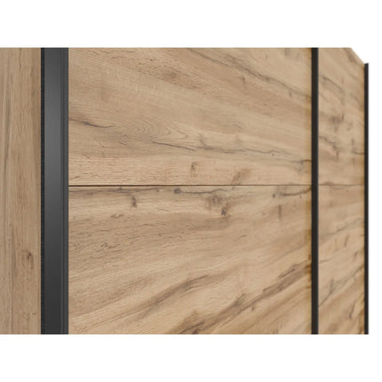 Dulap TETRIX, stejar wotan, PAL, cu 2 usi, 183x60x196 cm