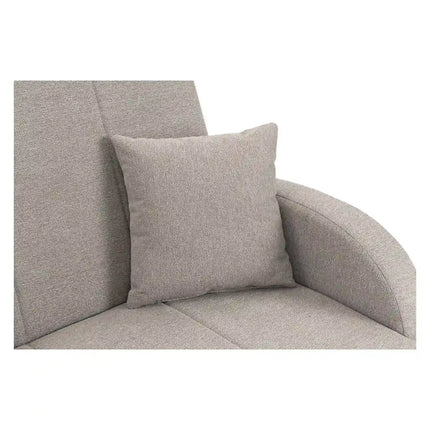 Canapea extensibila POLI, stofa catifelata bej - Matana 17, 134x110x97 cm