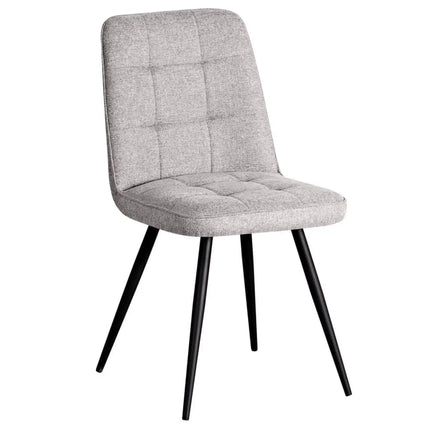 Scaun SUN, gri deschis/negru, stofa clasica/metal, 46x56x86 cm