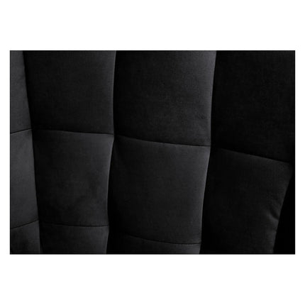 Fotoliu CASEY, negru, stofa catifelata/lemn, 94x86x107 cm