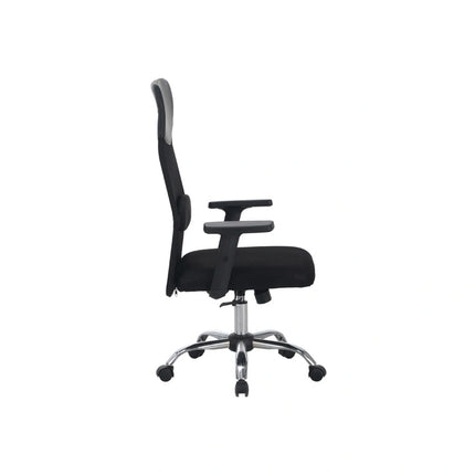 Scaun birou ALEX, negru, stofa/plasa, 68x61x108/118 cm