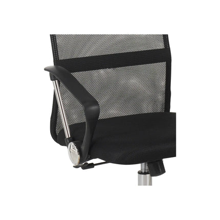 Scaun birou ALEX, negru, stofa/plasa, 60x61x107/117 cm