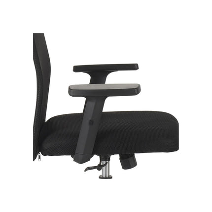 Scaun birou ALEX, negru, stofa/plasa, 68x61x108/118 cm