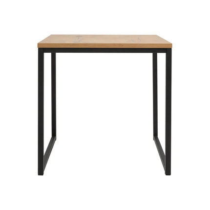 Masuta cafea AROZ, stejar lancelot/negru, PAL/metal, 50x50x50 cm