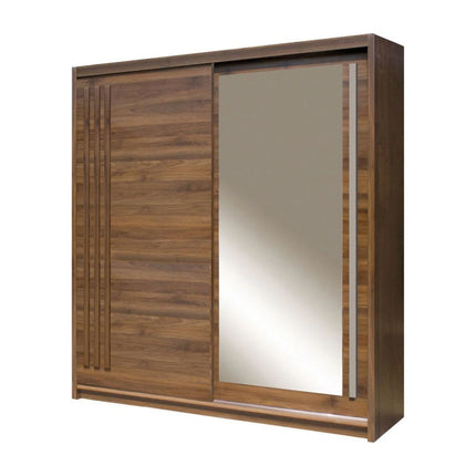 Dressing EFFECT, stejar columbia, PAL melaminat, cu 2 usi, 200x59x216 cm