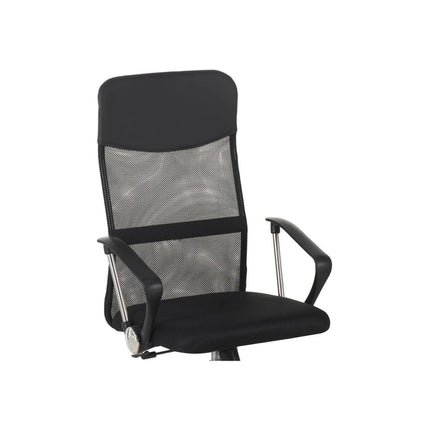 Scaun birou ALEX, negru, stofa/plasa, 60x61x107/117 cm