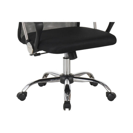 Scaun birou ALEX, negru, stofa/plasa, 60x61x107/117 cm