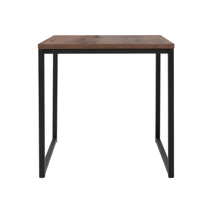 Masuta cafea AROZ, stejar/negru, PAL/metal, 50x50x50 cm