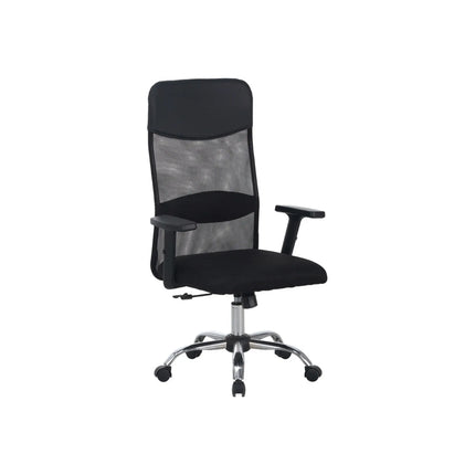 Scaun birou ALEX, negru, stofa/plasa, 68x61x108/118 cm