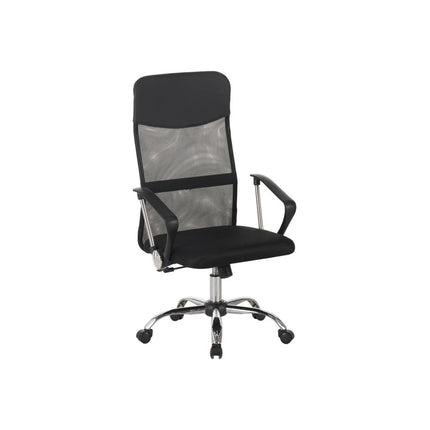 Scaun birou ALEX, negru, stofa/plasa, 60x61x107/117 cm
