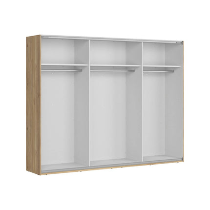 Dressing GLAMOUR, stejar/casmir, PAL, cu 3 usi, 270x61x211 cm