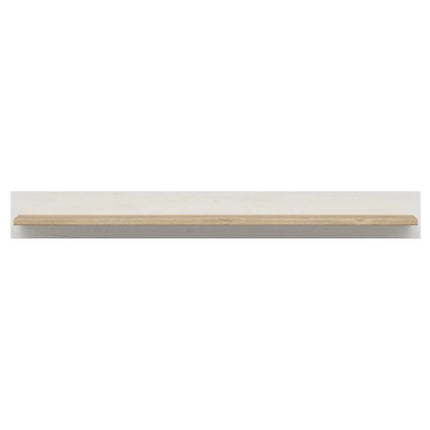 Polita LOKSA, alb/stejar, PAL laminat, 143x24x17 cm