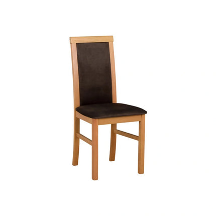 Scaun COMO, maro/stejar grandson, stofa clasica/lemn, 43x51x92 cm