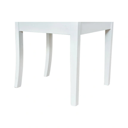 Scaun CAMPEL, gri deschis/alb, stofa clasica/lemn, 46x55x96 cm