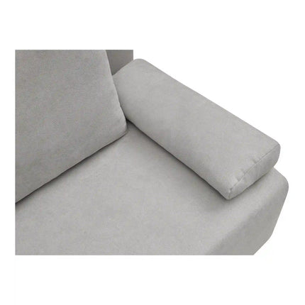 Canapea extensibila SUN, stofa catifelata gri - Enjoy New 45, 193x92x96 cm