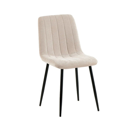 Scaun JET, bej/negru, stofa clasica/metal, 44x54x88 cm