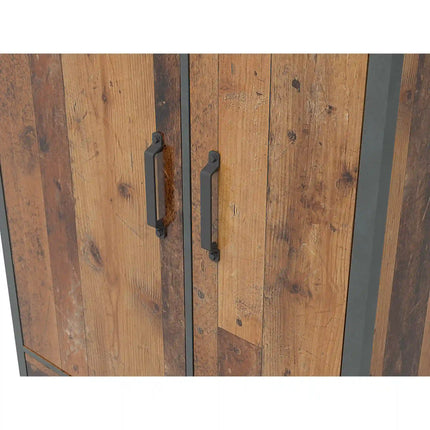 Dulap WESTON, maro/gri grafit, PAL laminat, 90x55x201 cm