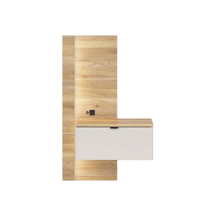 Noptiera GLAMOUR, stejar/casmir, PAL, pe partea dreapta, 50x42x98 cm