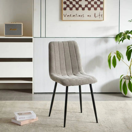 Scaun JET, grej/negru, stofa clasica/metal, 44x54x88 cm