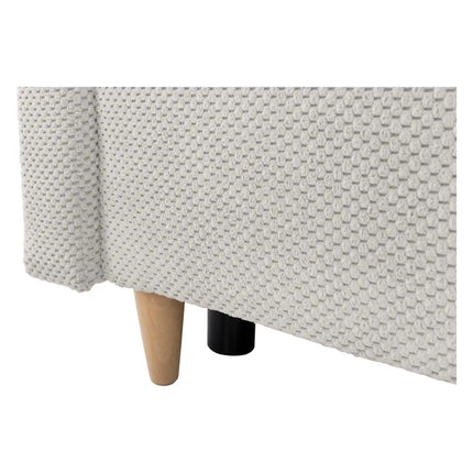 Canapea extensibila SIGMA, stofa catifelata bej - Onega 2, 208x90x92 cm