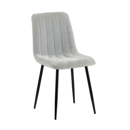 Scaun JET, gri deschis/negru, stofa clasica/metal, 44x54x88 cm