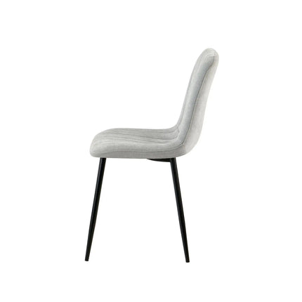 Scaun JET, gri deschis/negru, stofa clasica/metal, 44x54x88 cm