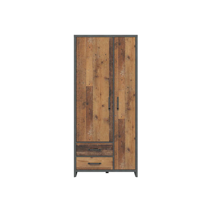 Dulap WESTON, maro/gri grafit, PAL laminat, 90x55x201 cm