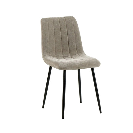 Scaun JET, grej/negru, stofa clasica/metal, 44x54x88 cm