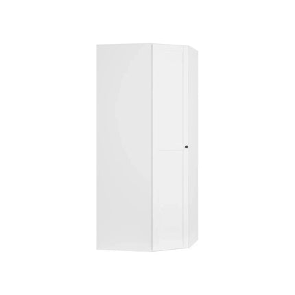 Dulap de colt FLEZ, alb, PAL, cu o usa, 103x103x240 cm